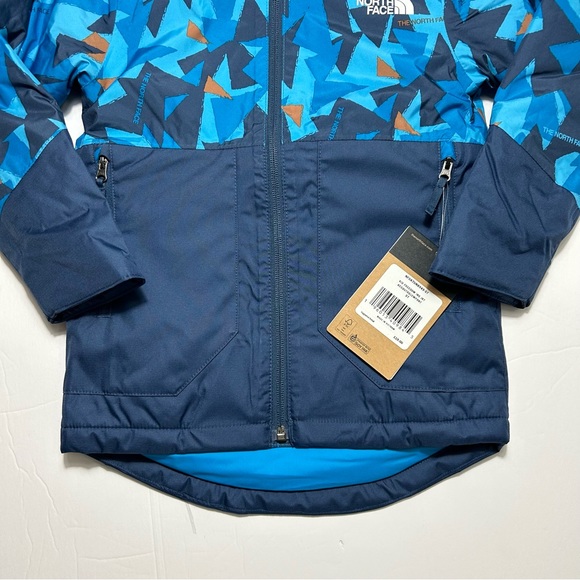 The North Face Kids Freedom Insulated Jacket Acoustic Blue Triangle Camo 3T 5T - Picture 3 of 14